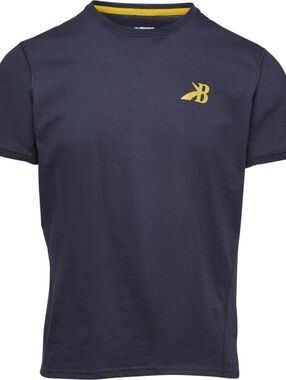 Brooks Distance Graphic Black Short-Sleeve Performance Tee with Yellow Logo XS